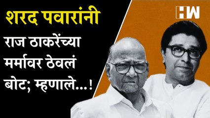 Sharad Pawar यांनी Raj Thackeray यांच्या मर्मावर ठेवलं बोट; म्हणाले...!