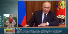 Presidente de Rusia decreta movilización parcial de ciudadanos reclutados