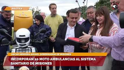 Incorporan 20 moto ambulancias al sistema sanitario de Misiones