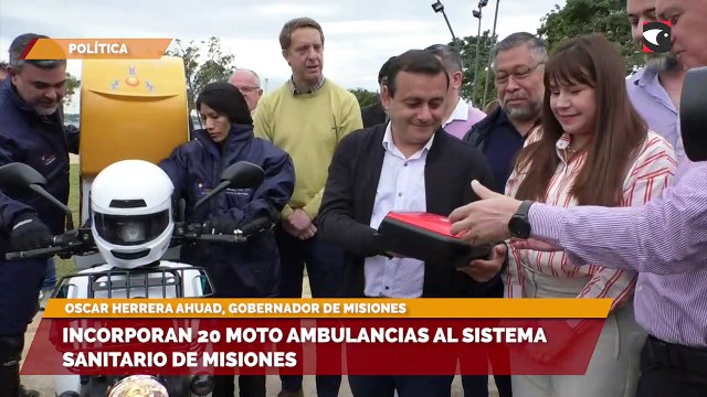 Incorporan 20 moto ambulancias al sistema sanitario de Misiones