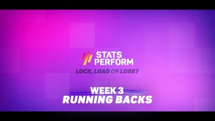 Lock, Load or Lose? Week 3 Running Backs