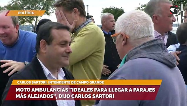 Moto ambulancias “ideales para llegar a parajes más alejados”, dijo Carlos Sartori