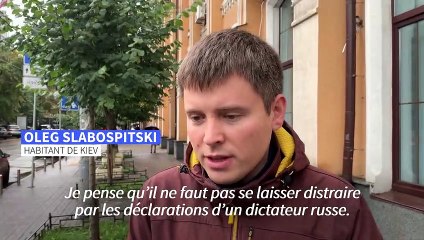 Kiev: Des habitants réagissent à l'annonce d'une mobilisation partielle par Poutine