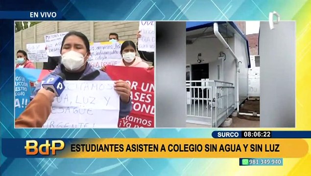 Surco: Escolares asisten a colegio sin agua y sin electricidad