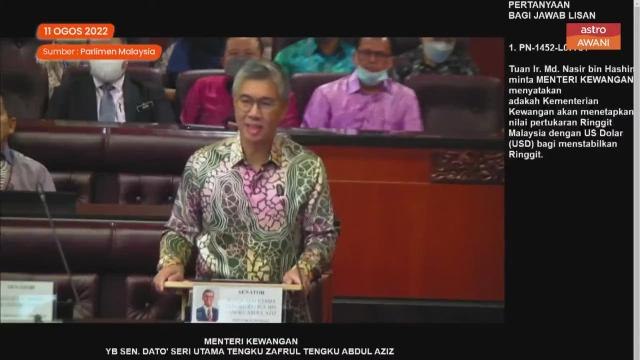 BNM tidak cadang tambat ringgit kepada USD - Tengku Zafrul