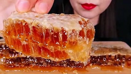 ASMR RAW HONEYCOMB, HONEY JELLY
