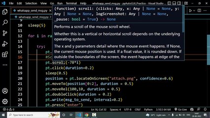 Python Code - Sending message to multiple contacts in Whatsapp