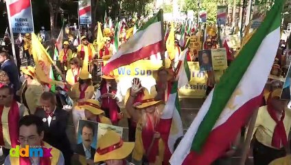Cientos de iraníes se manifiestan contra la participación de Raisí en la ONU