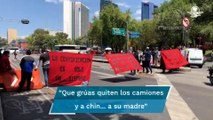 Capitalinos externan su molestia por bloqueo en Reforma e Insurgentes