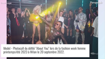 Descargar video: Heidi Klum et sa fille Léni, sa copie conforme : duo star à la Fashion Week de Milan, avec Thylane Blondeau