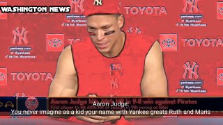 Aaron Judge: You never imagine as a kid your name with Yankee greats Ruth and Maris