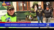 Barrios Altos: Vecinos se enfrentan a la policía para defender a delincuentes