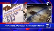 Surco: Disparan petardos contra local partidario de candidato