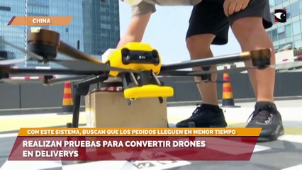 Realizan pruebas para convertir drones en deliverys