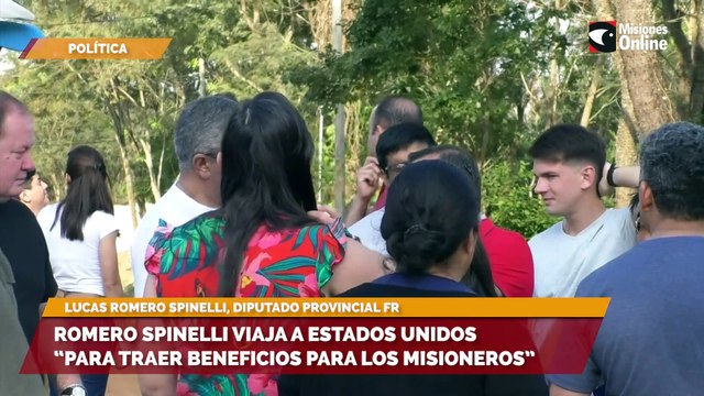 Romero Spinelli viaja a Estados Unidos “para traer beneficios para los misioneros”