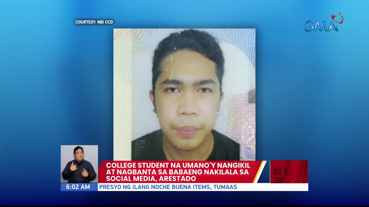 College student na umano'y nangikil at nagbanta sa babaeng nakilala sa social media, arestado | UB