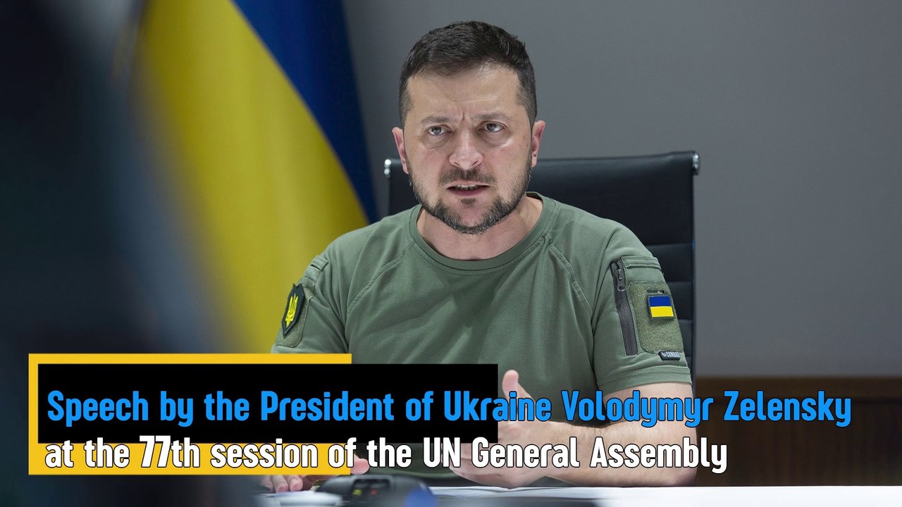 Full video. Speech by the President of Ukraine Volodymyr Zelensky at the 77th session of the UN General Assembly. UKR SUB.