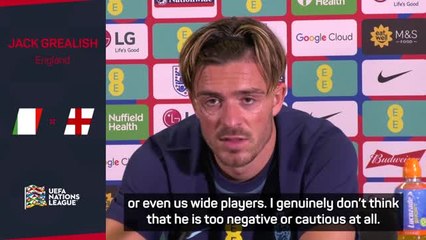 Grealish defends Southgate amid 'negative and cautious' tag