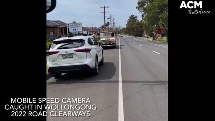 Mobile speed camera falls victim to UCI road clearways