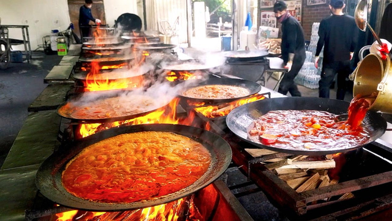 How 1,700 pounds of spicy stew is cooked over wood fires in South Korea