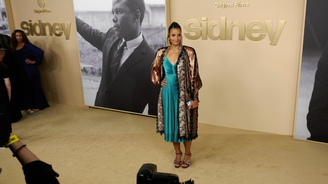 Sydney Tamiia Poitier attends Apple TV+'s Sidney red carpet premiere in Los Angeles