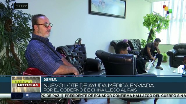 Siria recibe ayuda médica proveniente de China