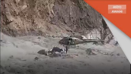 Banjir Pakistan | Mangsa banjir diselamatkan dengan helikopter