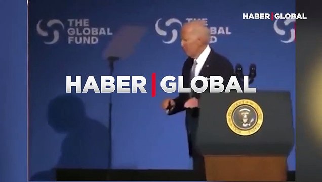 ABD Başkanı Joe Biden'ın kürsüdeki tuhaf halleri gündem oldu