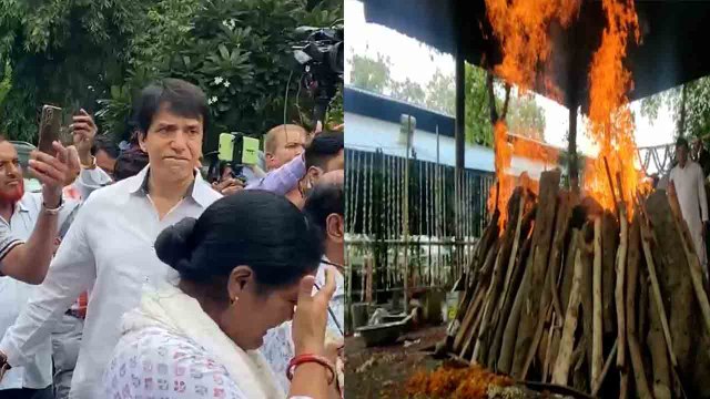 Raju Shrivastav Last rites ; Raju को आखिरी बार देख रो पड़े TV Actor Suraj Thapar | FilmiBeat *TV