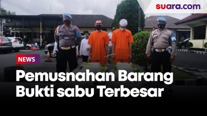 Pemusnahan barang bukti sabu terbesar yang pernah ditangani Polres Sleman
