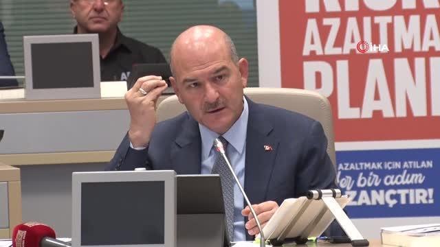 Bakan Soylu, İl Afet Risk Azaltma Planı-Hazırlık ve İzleme Süreci Değerlendirme Toplantısı'nda konuştu