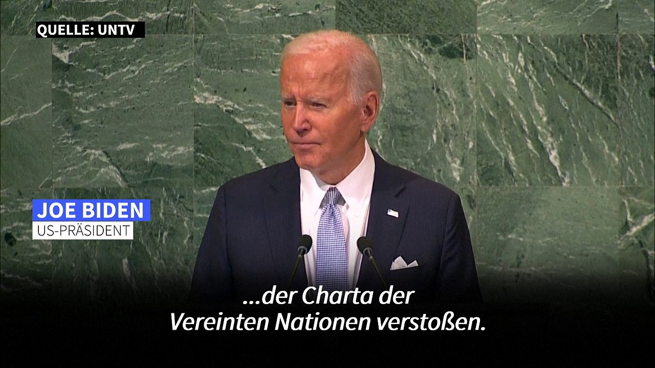 Biden: Russland hat mit Ukraine-Krieg 'schamlos' gegen UN-Charta verstoßen