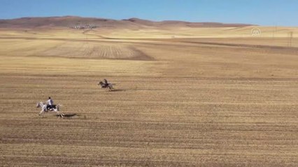 Havaların serinlemesiyle cirit atları dörtnala sahaya sürüldü