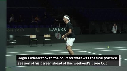 Download Video: Federer trains for final time ahead of Laver Cup swansong