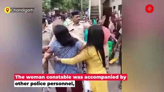 Chandigarh_ Woman Constable On Duty Thrashed In Mani Majra_ Video Goes Viral