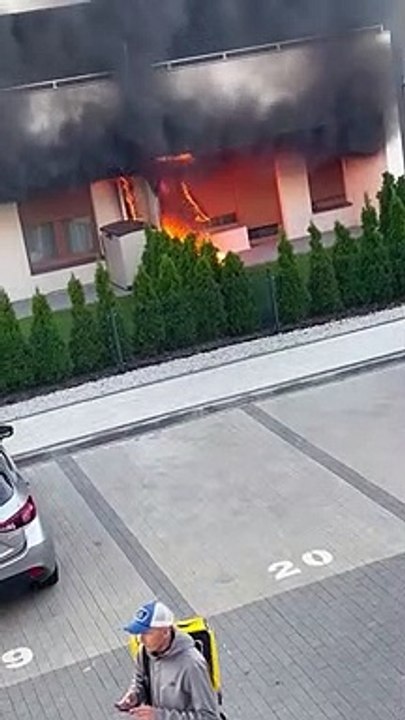 Pożar przy ulicy Tarnopolskiej w Opolu