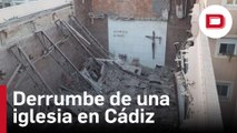 Se cae el techo de la iglesia del colegio de las Esclavas del Sagrado Corazón en Cádiz