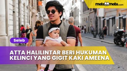 Jadi Bapak Posesif, Atta Halilintar Beri Hukuman Buat Kelinci yang Gigit Kaki Ameena