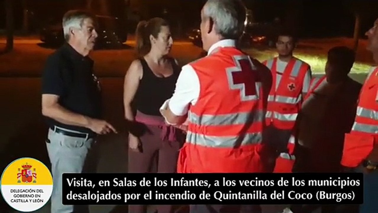 Visita a los evacuados