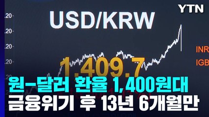 美 'FOMC 쇼크'에...환율, 13년 6개월 만에 1,400원대 / YTN