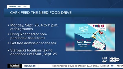 CAPK Feed The Need Food Drive offers free tickets to Kern County Fair