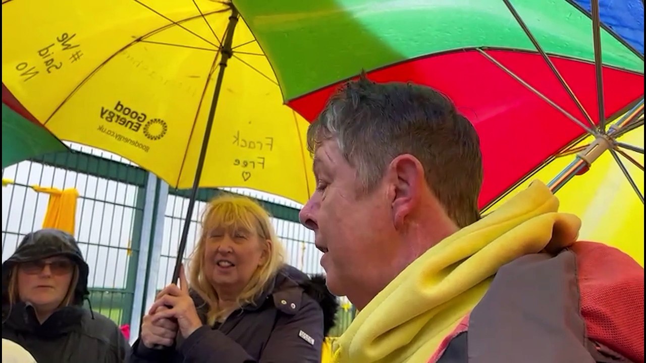 Fracking protesters react to Government announcement