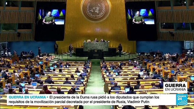 Ante la Asamblea General de la ONU, Volodímir Zelenski pidió un castigo para Rusia