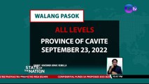 Walang pasok sa lahat ng antas ng paaralan sa Cavite bukas, bilang paghahanda sa epekto ng masamang panahon | SONA