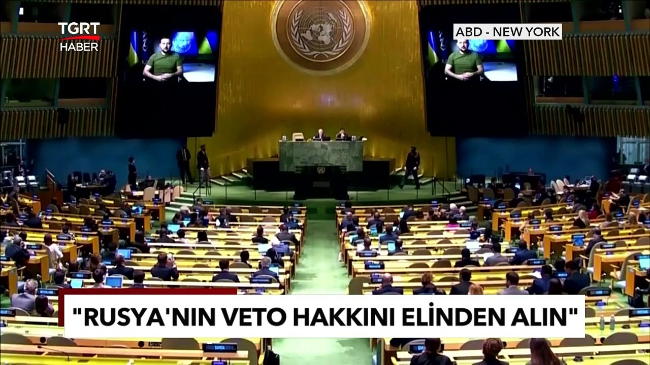 Zelenski BM'ye Seslendi! "Rusya'nın Veto Hakkını Elinden Alın' - TGRT Haber