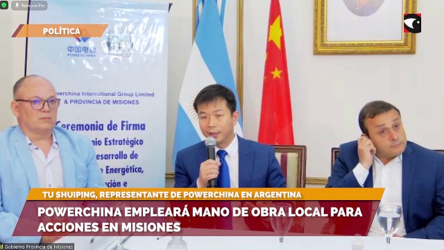 PowerChina empleará mano de obra local para acciones en Misiones