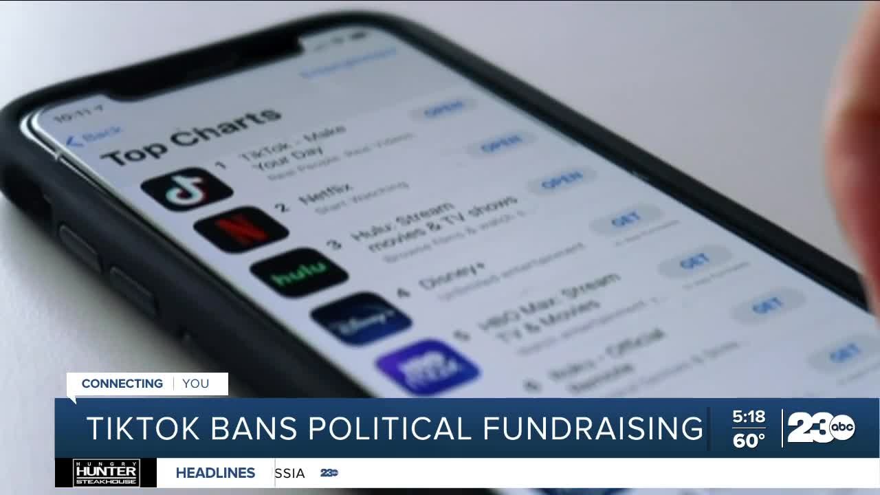TikTok announces ban on political campaign fundraising