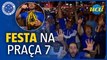 Cruzeiro: torcida comemora acesso na praça 7