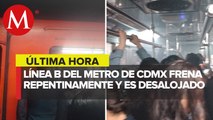 Desalojan línea B del STC metro tras incidente en un vagón; usuarios resultaron heridos