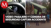 Video del momento en el que un autobús choco en la carretera México-Cuernavaca